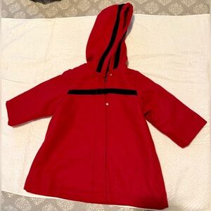 Like New Children’s Place Red Wool Coat - Size 24 months